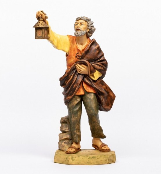 Mordecai Sculpture shepherd lantern statue nativity piece Italian Fontanini workshop
